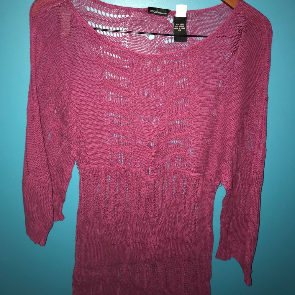 Maroon beach cover up dress